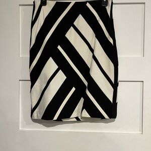 Black and White Striped Skirt